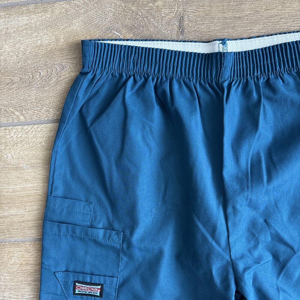 Cherokee Workwear Womens XS Elastic Waist Utility Scrub Pant 4200 Caribbean Blue - Picture 3 of 16
